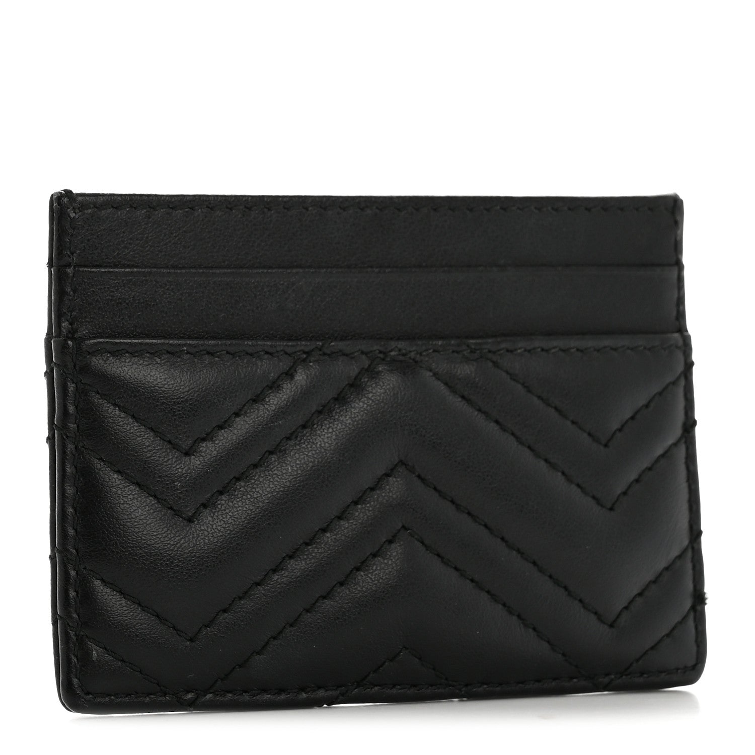 Gucci Calfskin Matelasse GG Marmont Card Holder Black 3 of 10