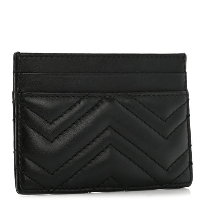 Gucci Calfskin Matelasse GG Marmont Card Holder Black 3 of 10