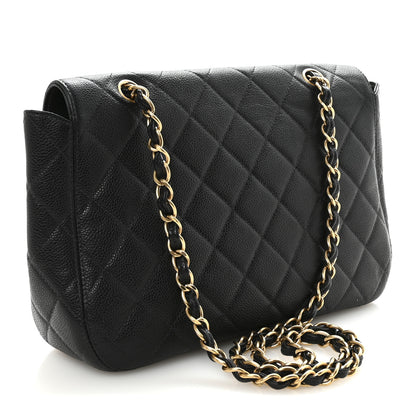 Chanel Caviar Quilted Jumbo Single Flap Black 3 of 11
