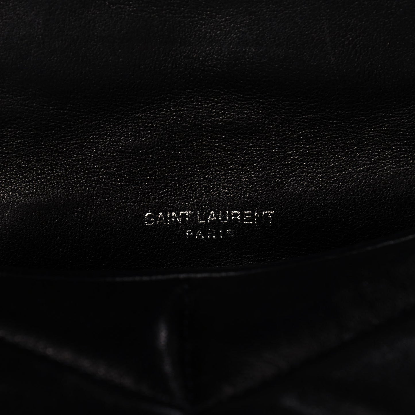 Lambskin Quilted Toy Loulou Puffer Monogram Chain Satchel Black