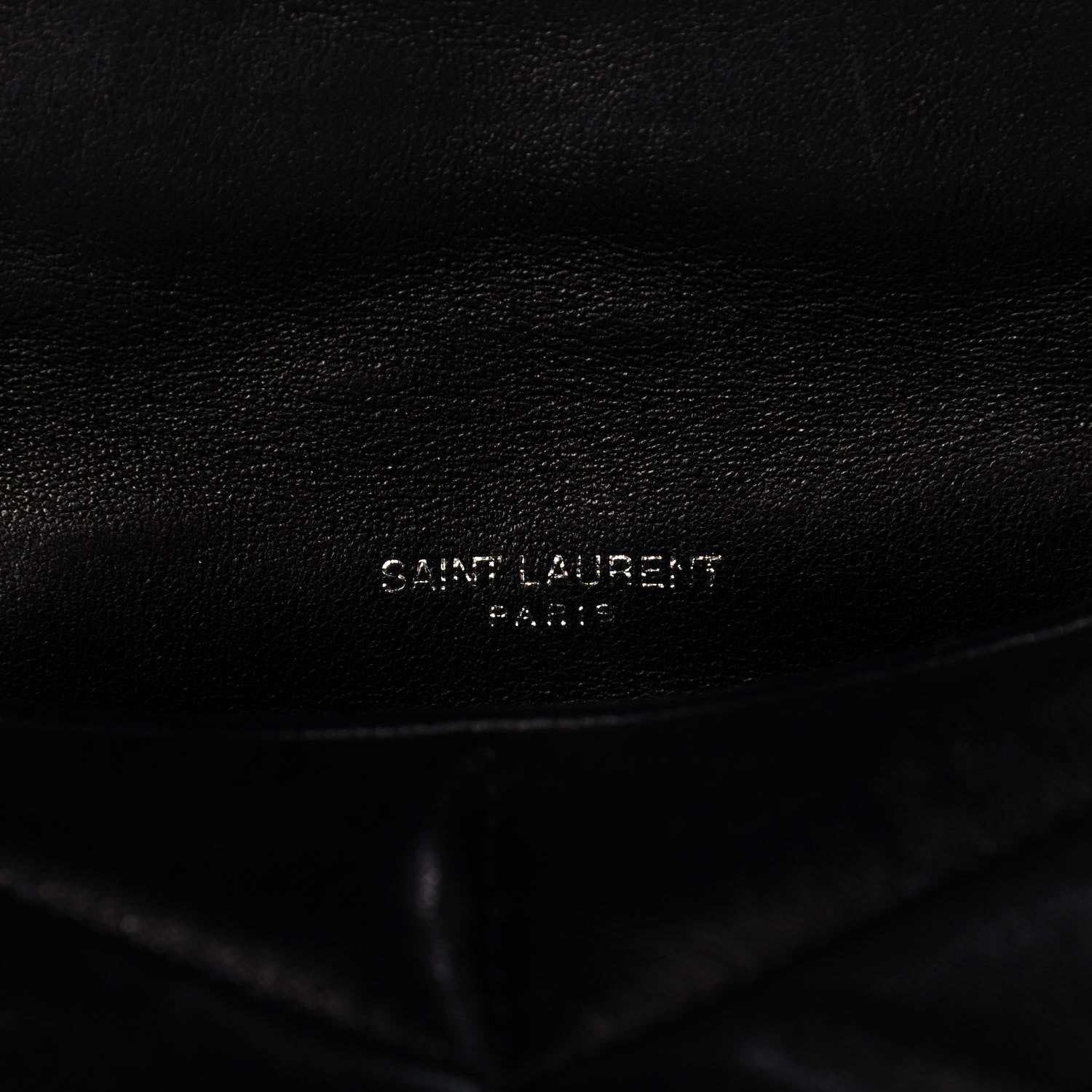 Saint Laurent Lambskin Quilted Toy Loulou Puffer Monogram Chain Satchel Black 6 of 11