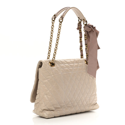 Lanvin Calfskin Quilted Medium Happy Shoulder Bag Grey 3 of 11