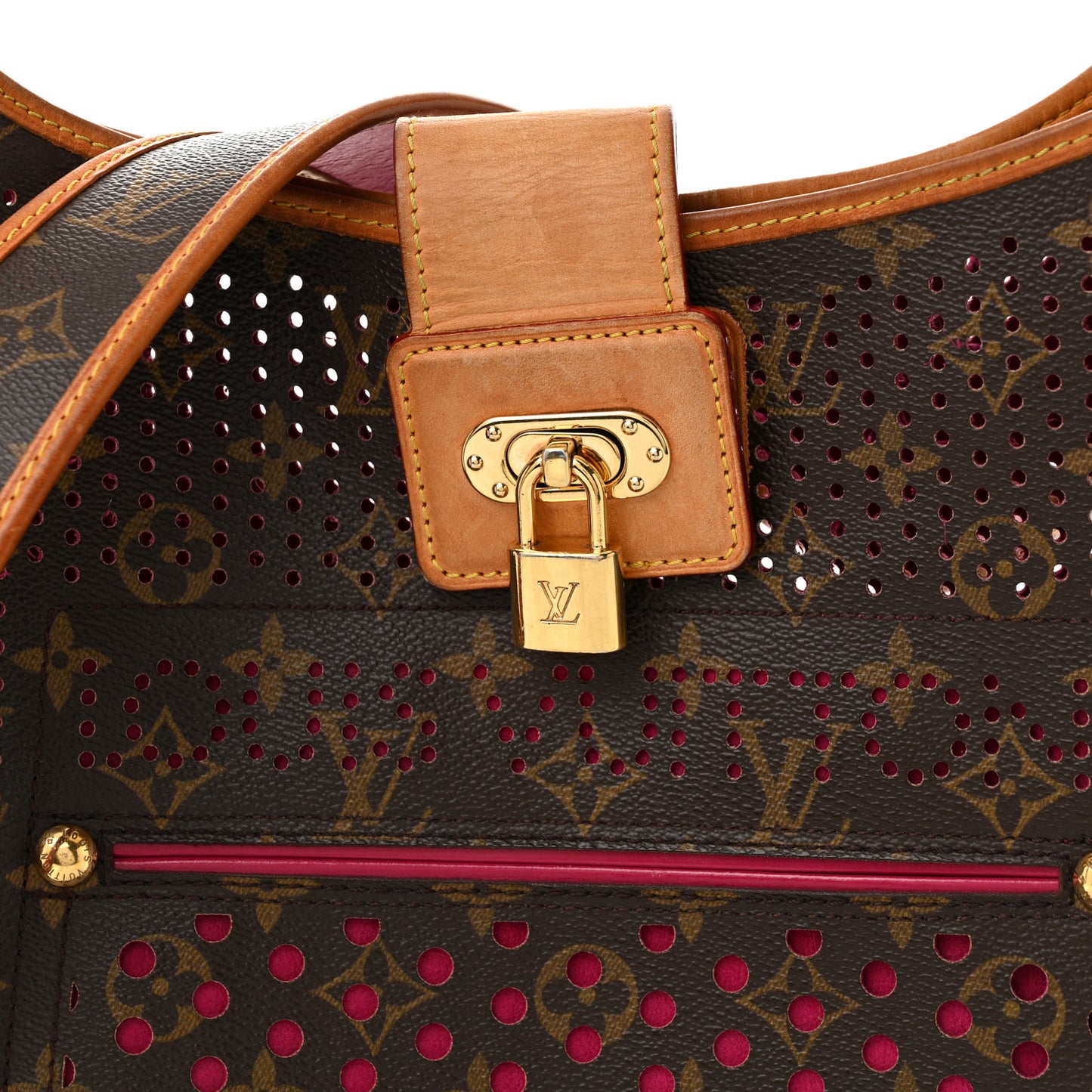 Monogram Perforated Musette Fuchsia