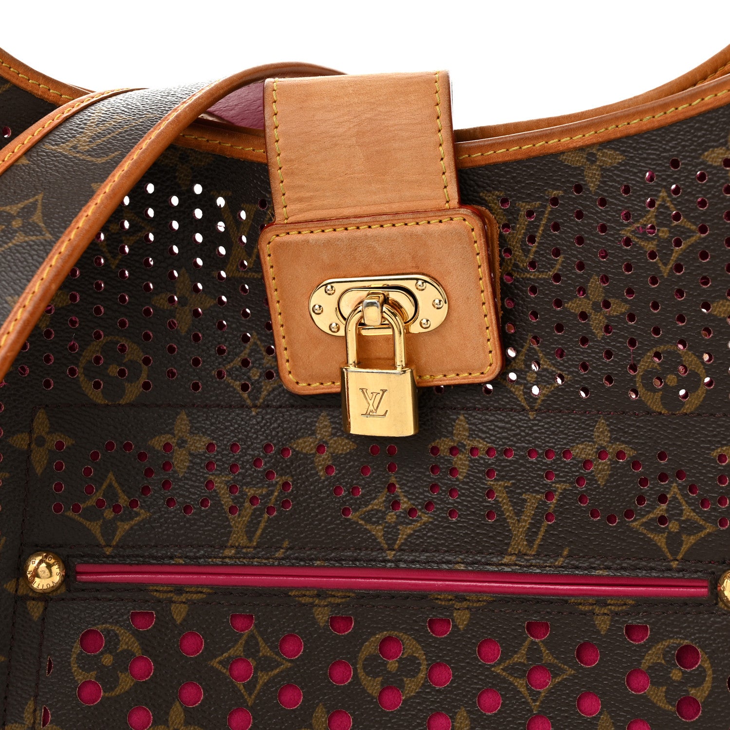 Louis Vuitton Monogram Perforated Musette Fuchsia 6 of 10