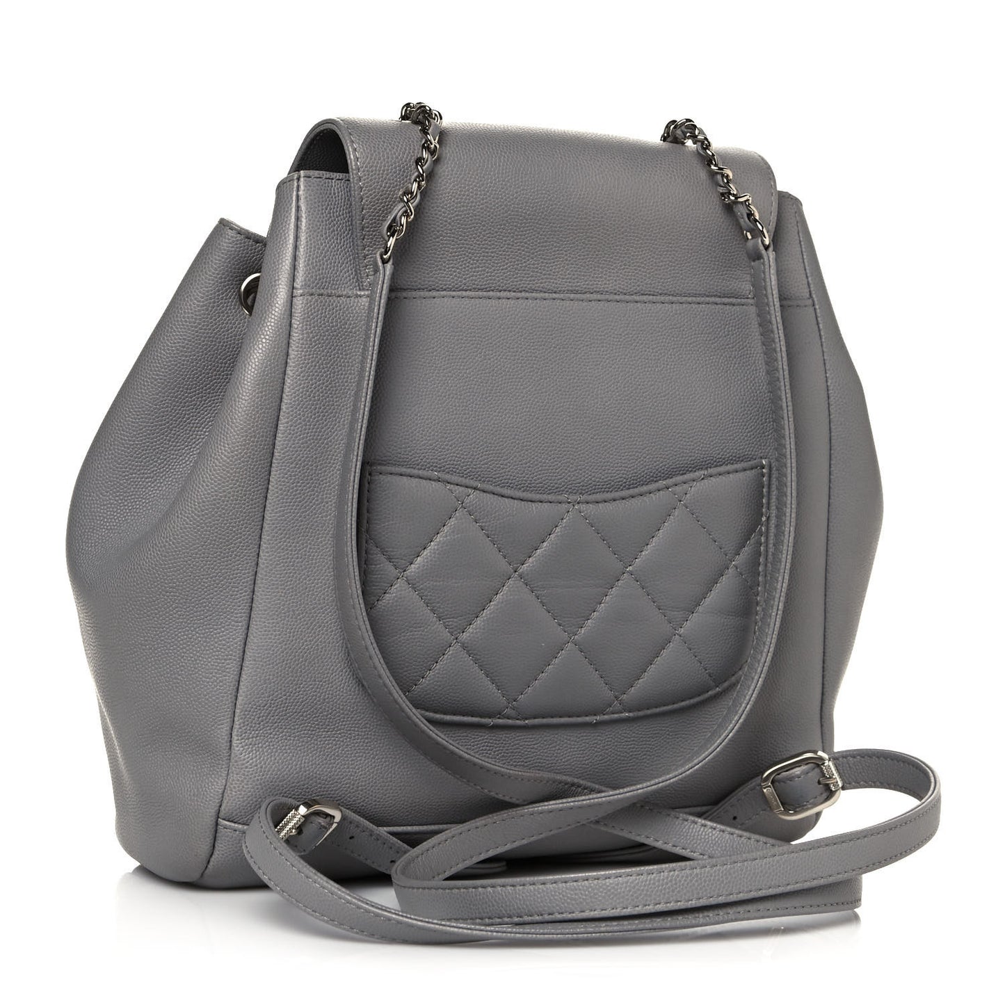 Caviar Quilted Business Affinity Backpack Grey