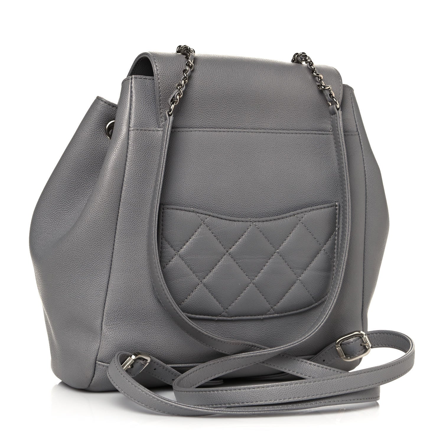 Chanel Caviar Quilted Business Affinity Backpack Grey 3 of 12