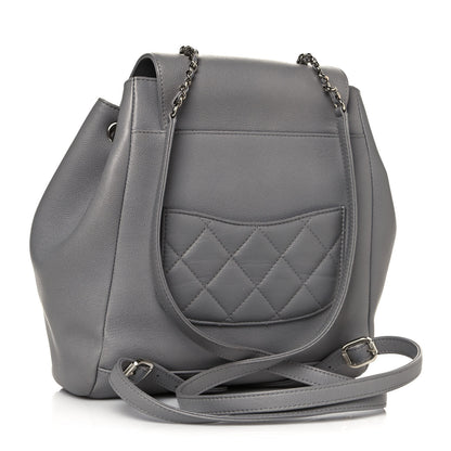 Chanel Caviar Quilted Business Affinity Backpack Grey 3 of 12