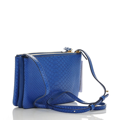 Celine Python Small Trio Crossbody Bag Royal Blue 3 of 6
