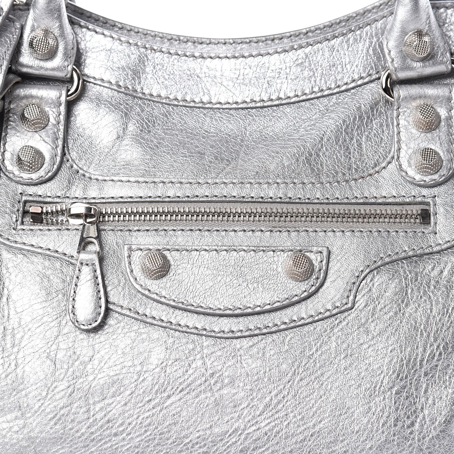 Agneau Giant 12 Silver Hardware City Gris Aluminum