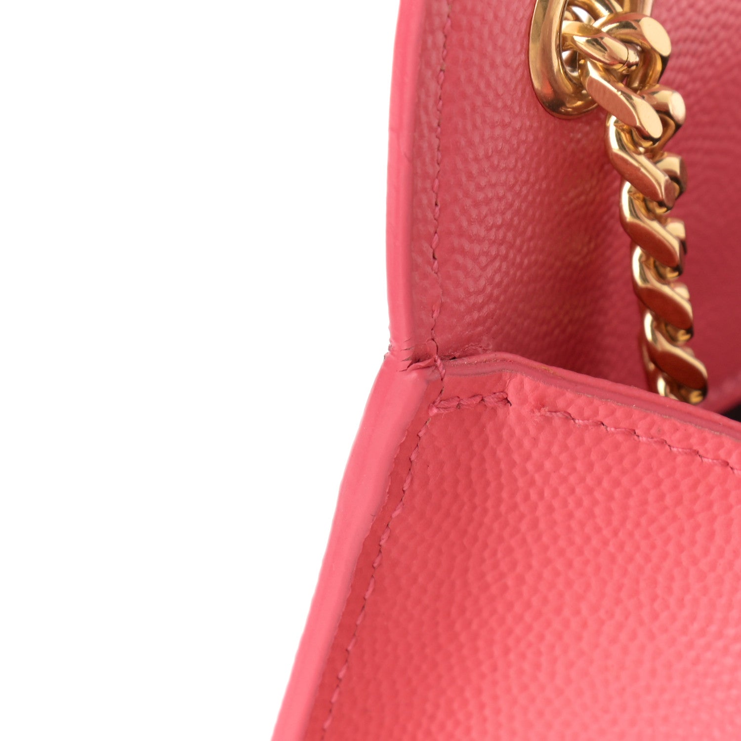 Saint Laurent Grain De Poudre Small Classic Monogram Kate Satchel Lipstick Fuchsia 14 of 15