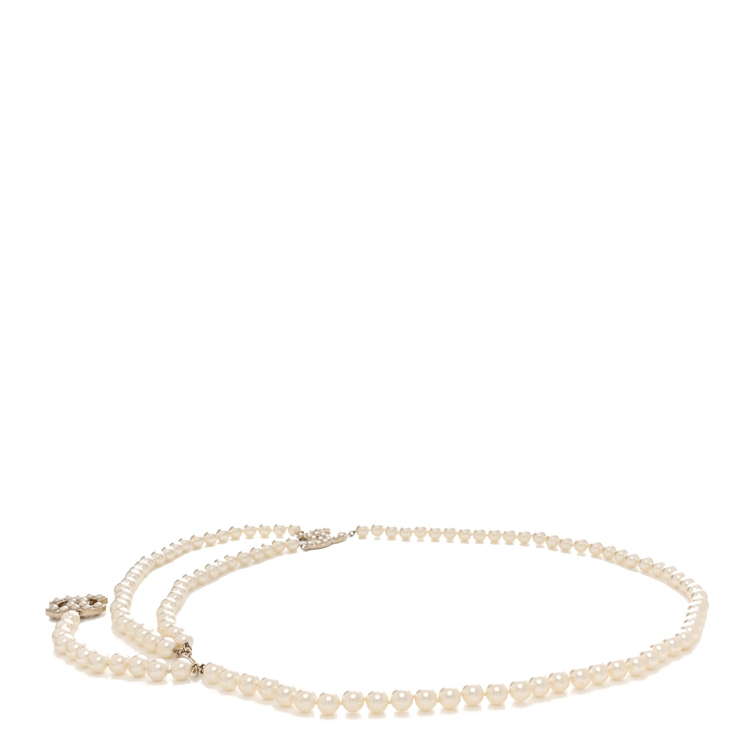 Chanel Pearl CC Double Strand Belt Gold 2 of 3