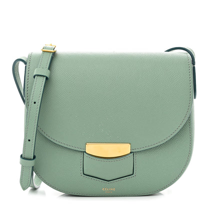 Celine Baby Grained Calfskin Small Trotteur Jade 1 of 12