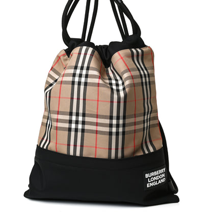 Burberry Printed Canvas Drawstring Bachpack Black 7 of 11