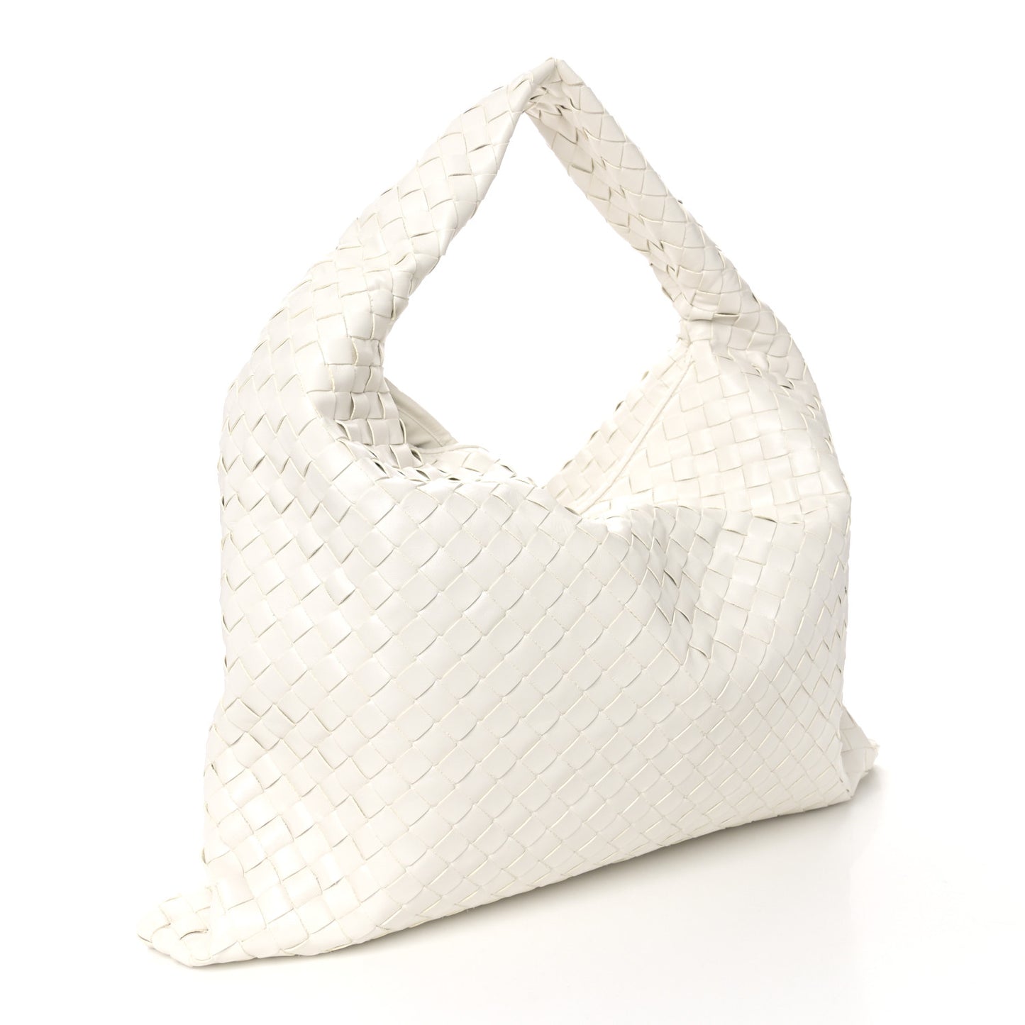 Calfskin Intrecciato Large Hop White