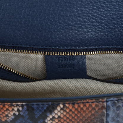 Gucci Python Medium Soho Clutch Blue Sienna 7 of 7