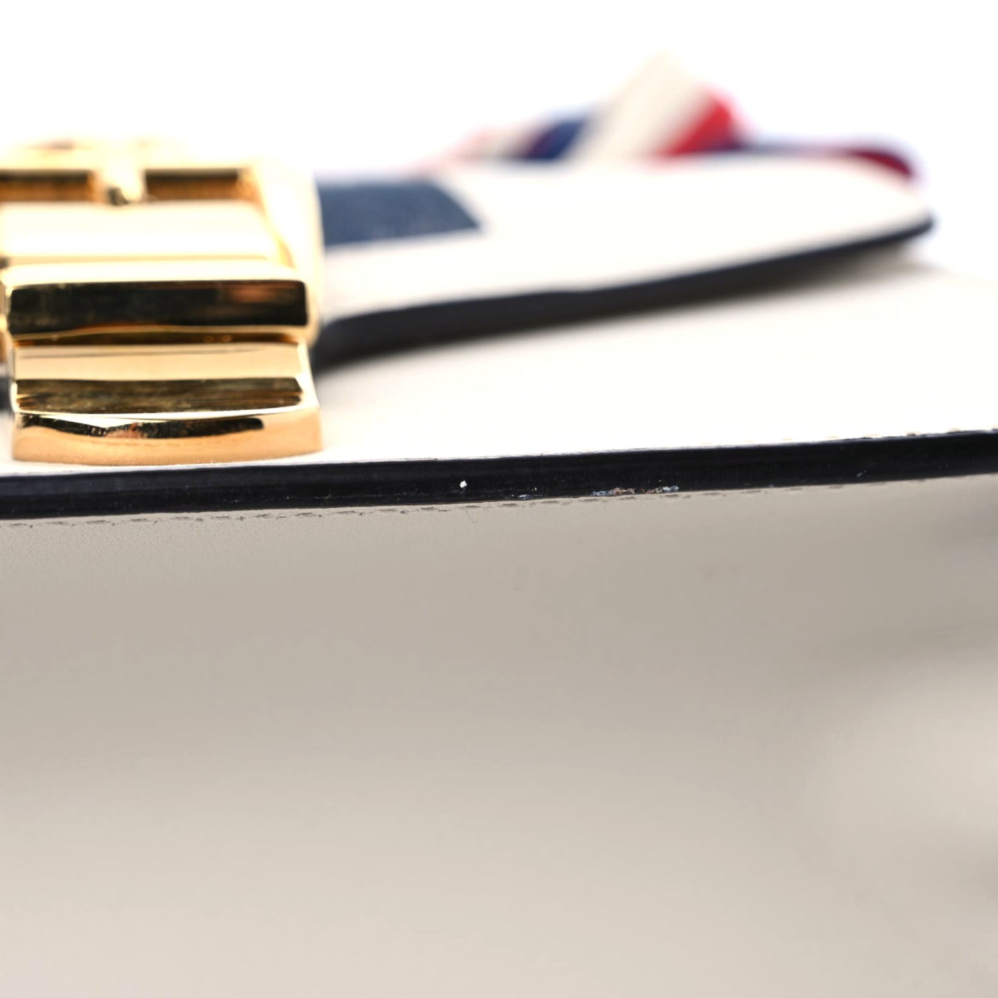 Calfskin Mini Sylvie Chain Shoulder Bag White