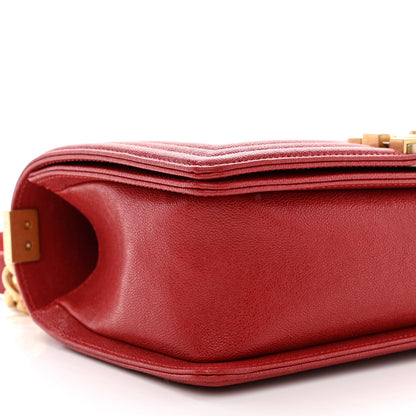 Chanel Caviar Quilted Medium Boy Flap Red 9 of 10