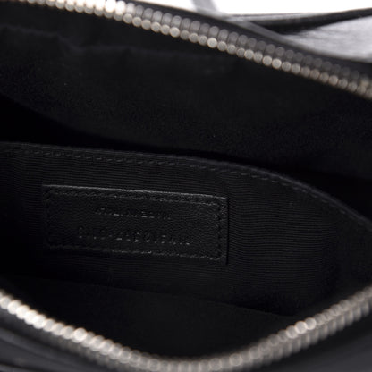 Saint Laurent Calfskin Heart Embossed Monogram Lou Camera Bag Black 9 of 11