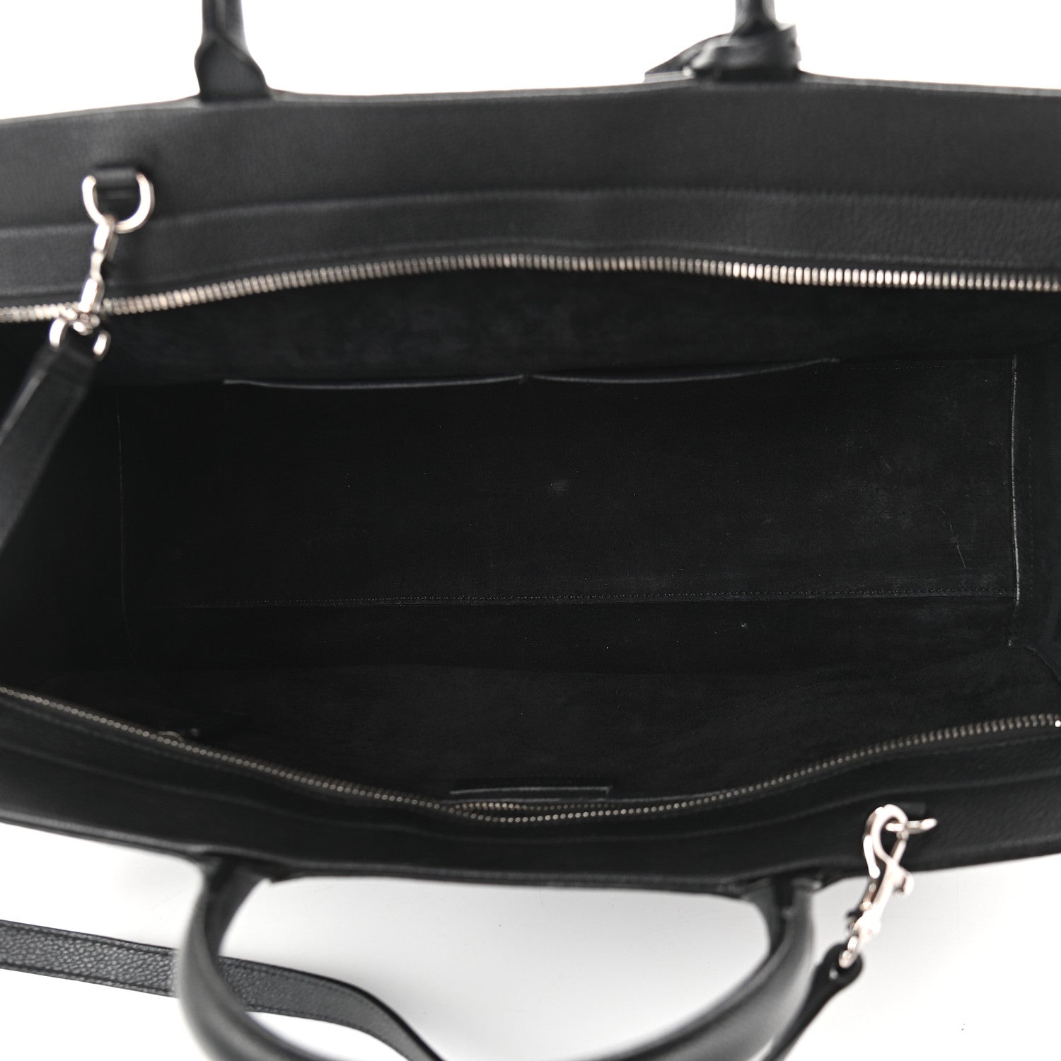 Saint Laurent Grained Calfskin Medium Cabas Rive Gauche Black 7 of 13