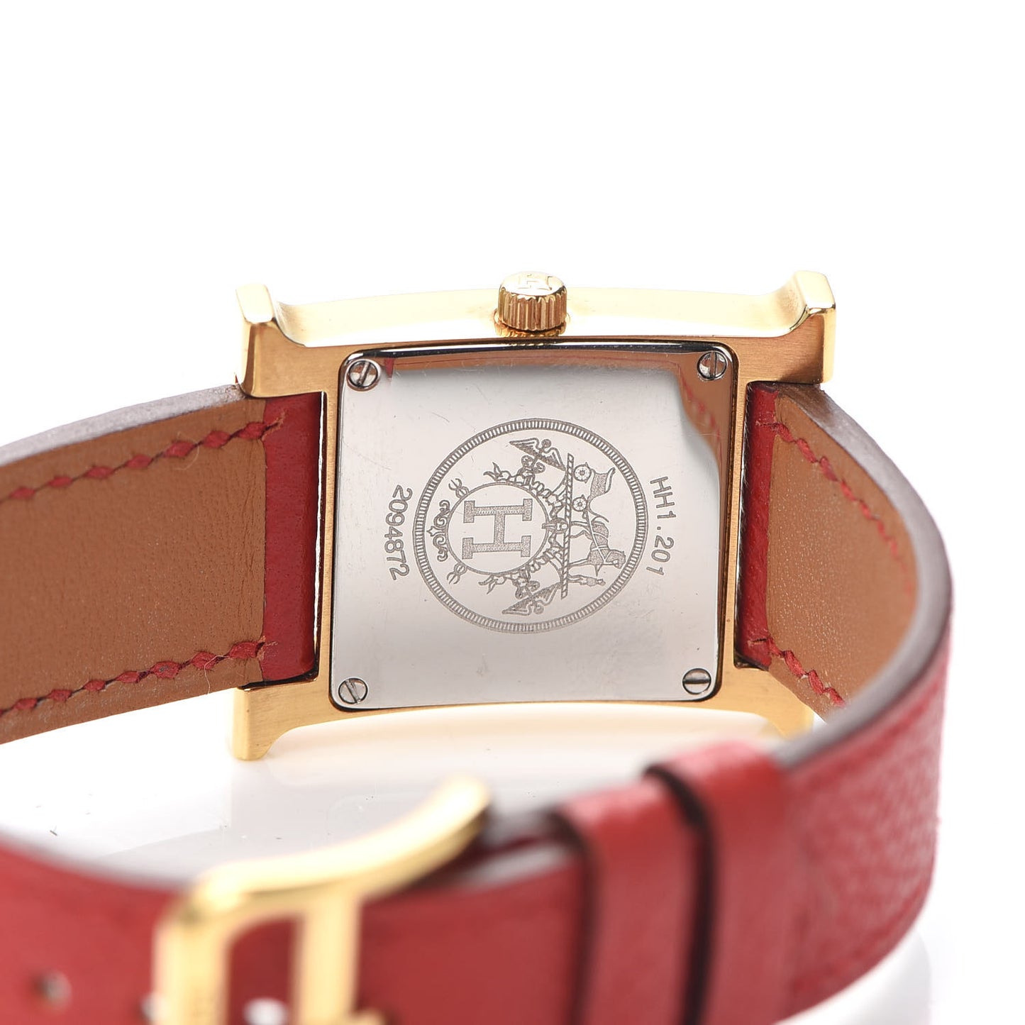 Stainless Steel Epsom 21mm Heure H Hour Quartz Watch Rouge