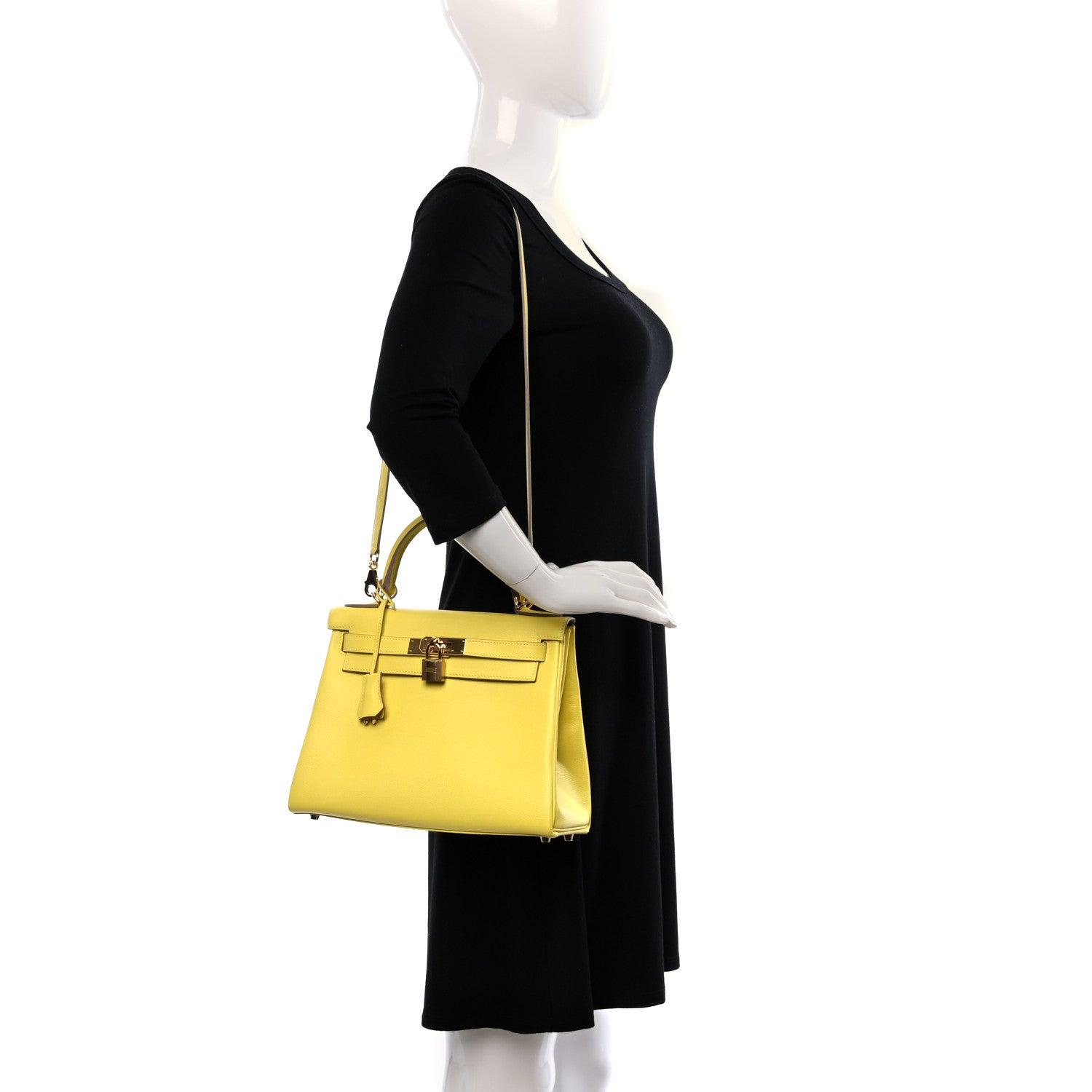 Hermes Evercolor Kelly Retourne 28 Lime 3 of 10