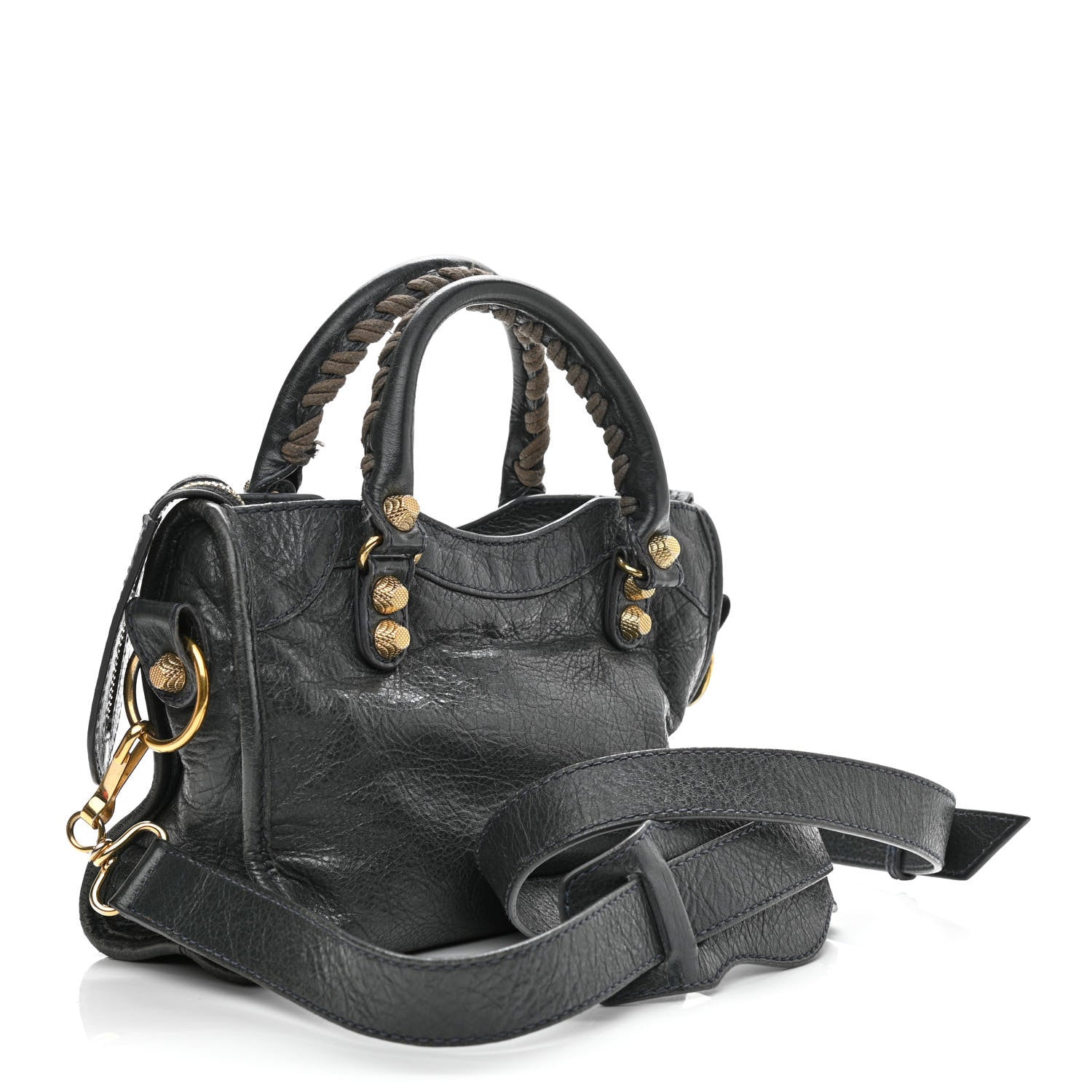Balenciaga Agneau Giant 12 Gold Hardware Mini City Anthracite 3 of 21
