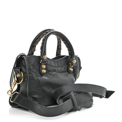 Balenciaga Agneau Giant 12 Gold Hardware Mini City Anthracite 3 of 21