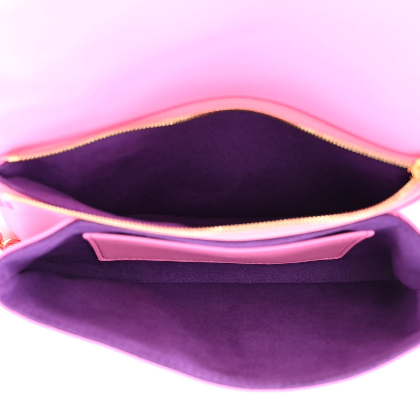 Lambskin Embossed Monogram Vuittamins Pochette Coussin Rose Violet