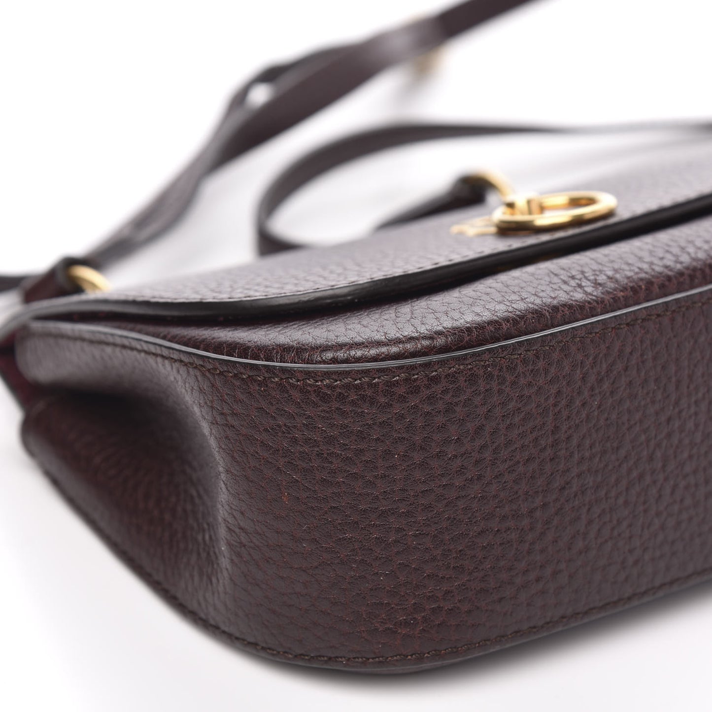 Small Classic Grain Calfskin Mini Amberley Flap Oxblood