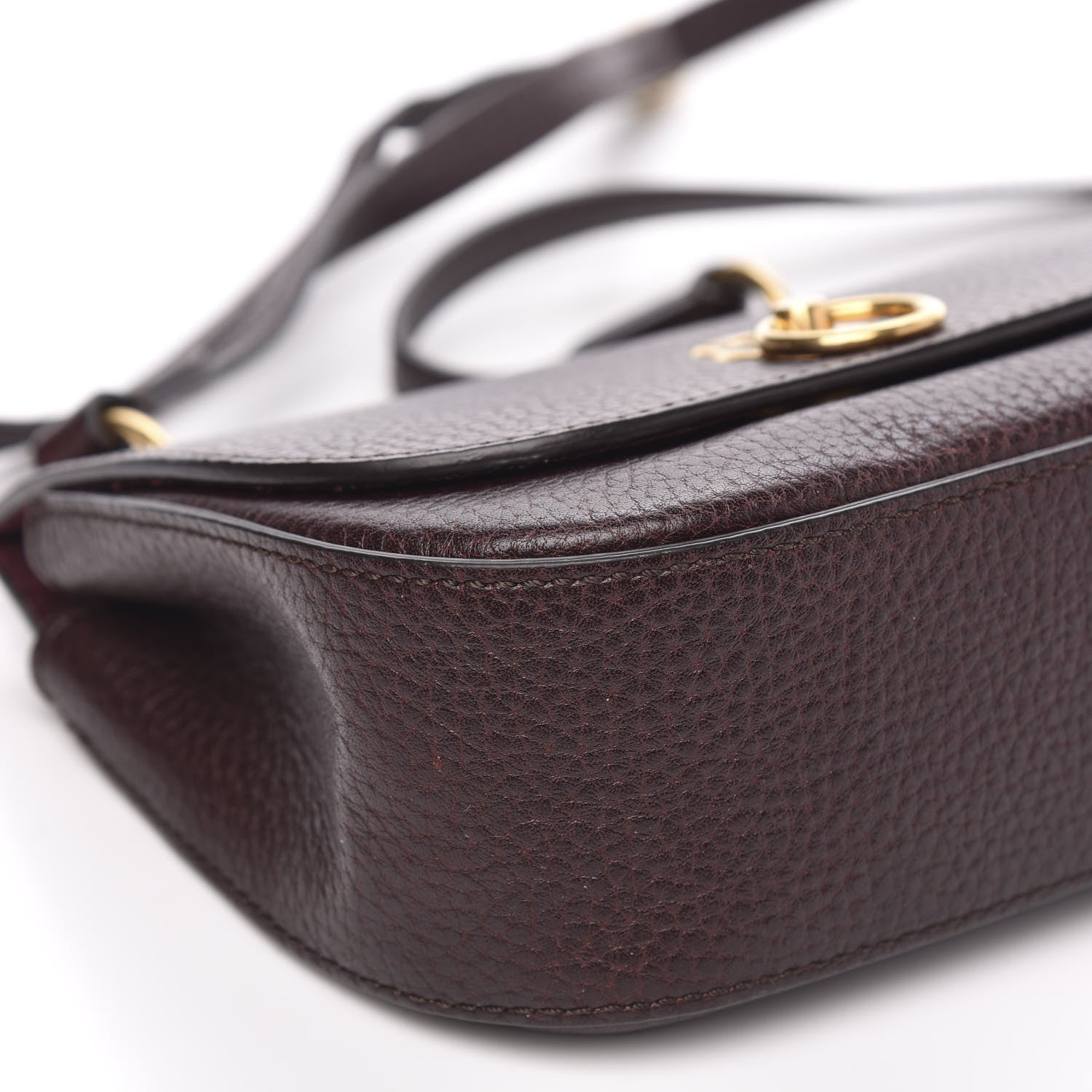 Mulberry Small Classic Grain Calfskin Mini Amberley Flap Oxblood 7 of 10