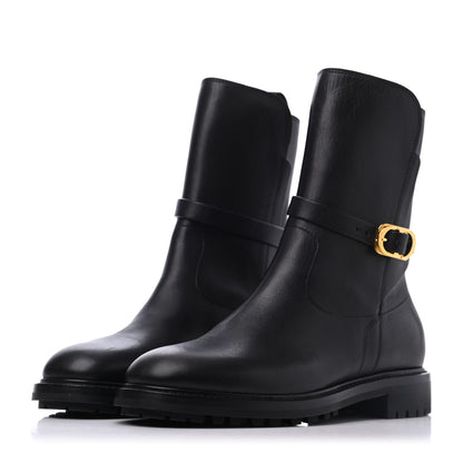 Christian Dior Calfskin Empreinte Ankle Boot 37 Black 3 of 19