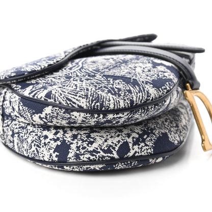 Christian Dior Canvas Embroidered Dioriviera Saddle Bag Blue 6 of 11