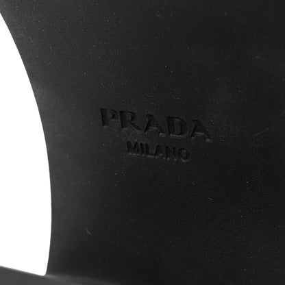 Prada Spazzolato Metal Triangle Logo 85mm Loafers 39.5 Black 7 of 10