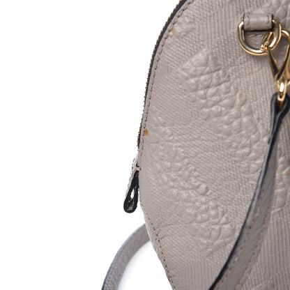 Burberry Heritage Grain Check Embossed Small Orchard Bowling Bag Pale Grey 17 of 17