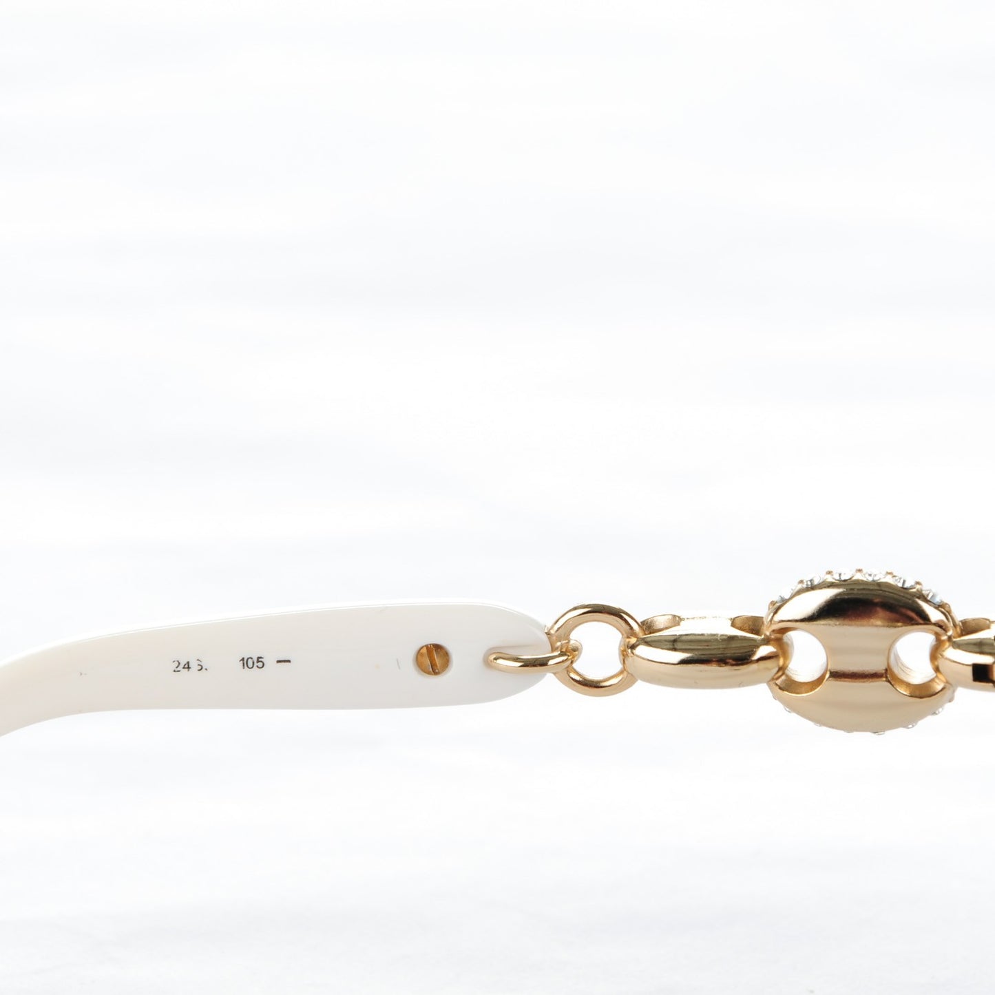 Swarovski Crystal Marina Chain Sunglasses White