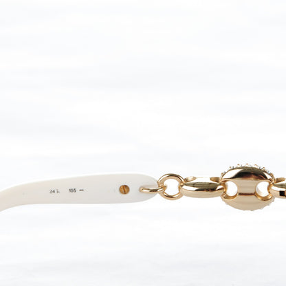 Gucci Swarovski Crystal Marina Chain Sunglasses White 5 of 5