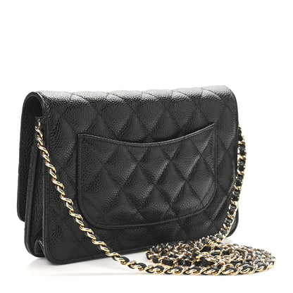 Chanel Caviar Quilted Wallet on Chain WOC Black 3 of 10