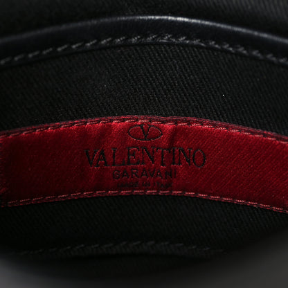 Valentino Garavani Pebbled Calfskin Rockstud Flip Lock Crossbody Bag Black 5 of 8