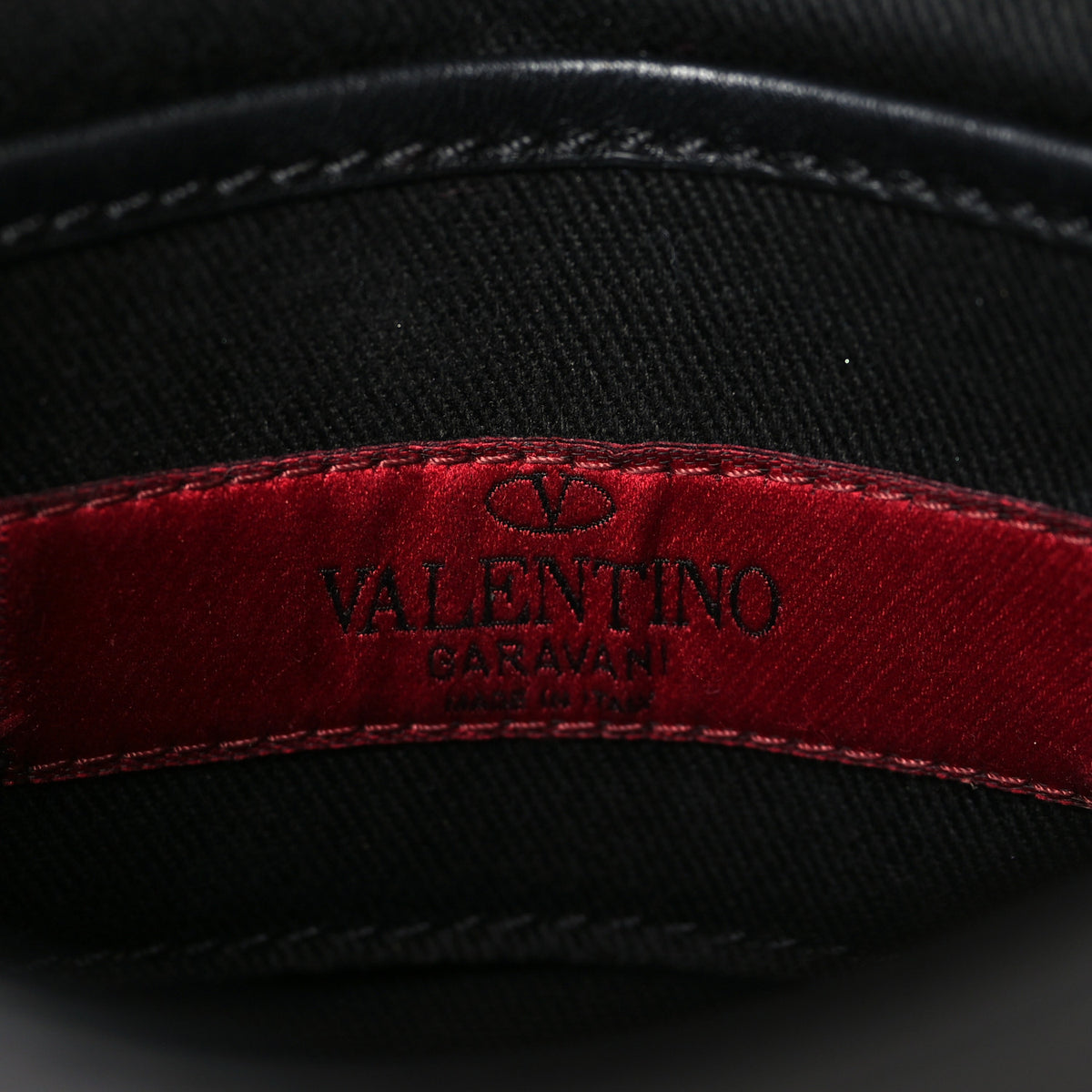 Valentino Garavani Pebbled Calfskin Rockstud Flip Lock Crossbody Bag Black 6 of 9