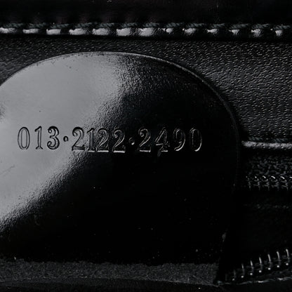Gucci Canvas Patent Calfskin Bamboo Cosmetic Case Black 9 of 13