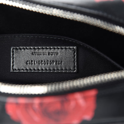 Saint Laurent Calfskin Rose Print Monogram Lou Camera Bag Black 9 of 10