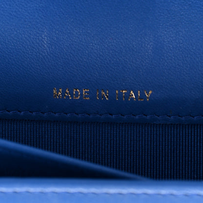 Chanel Lambskin Quilted Large Zip Around Organizer Wallet Blue 7 of 10