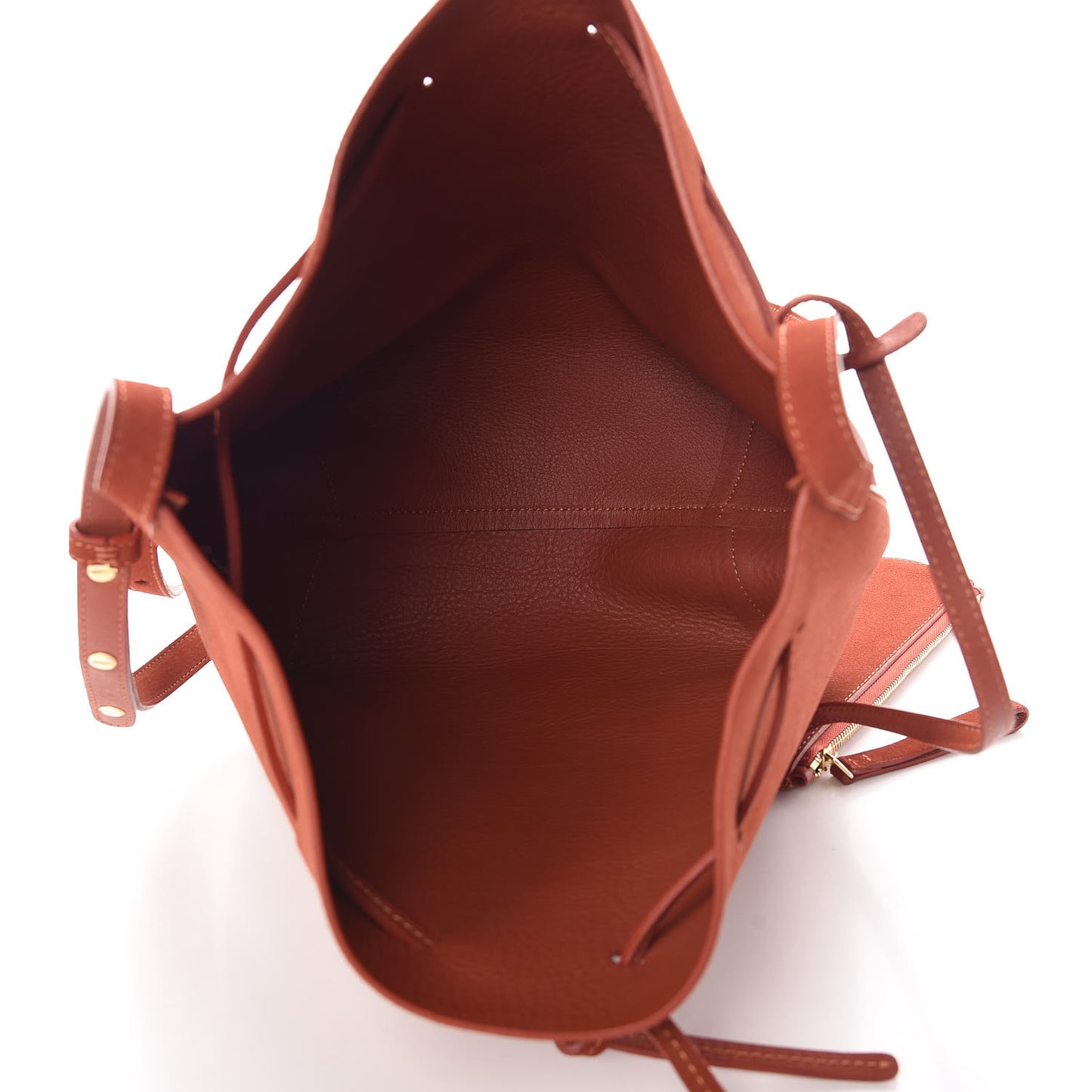 Suede Bucket Bag Brick
