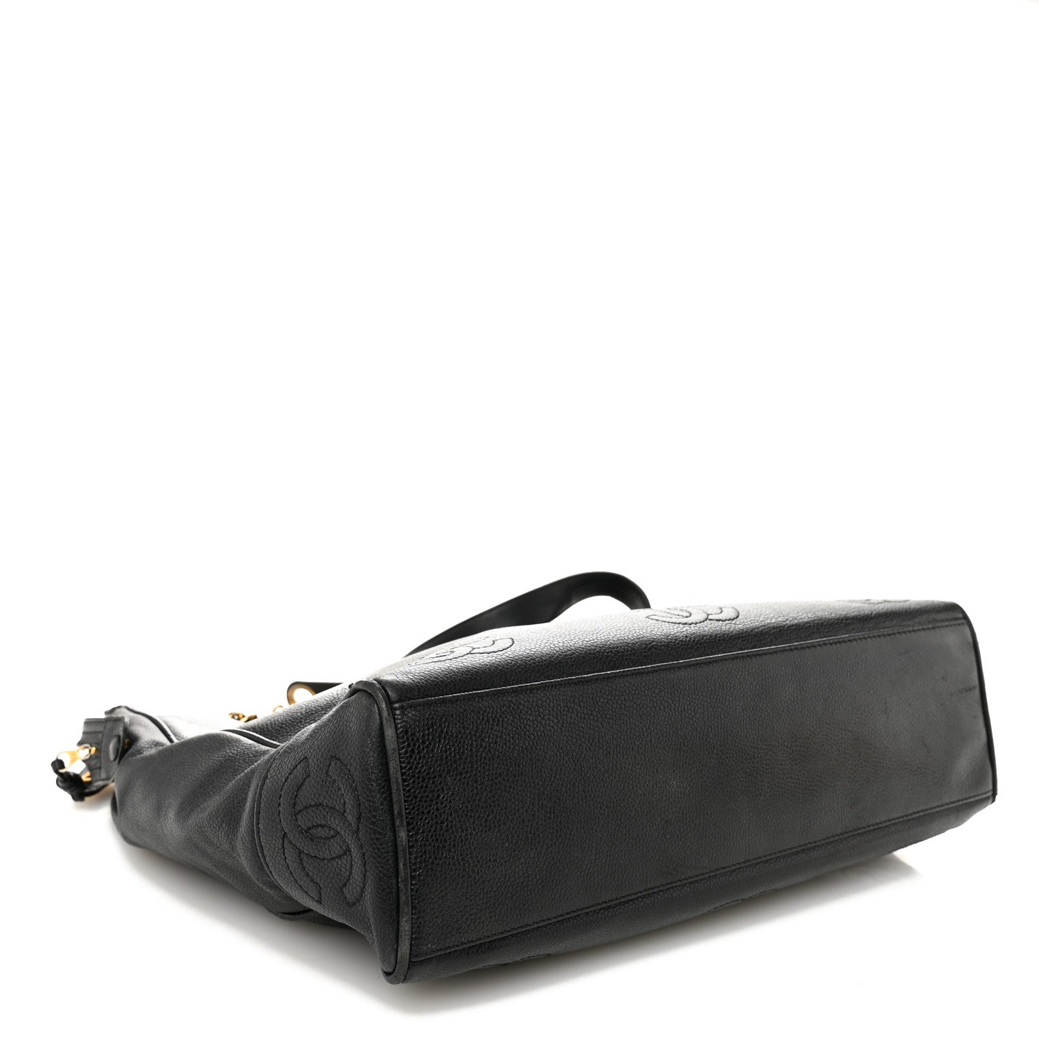 Chanel Caviar Triple CC Shoulder Bag Black 4 of 11