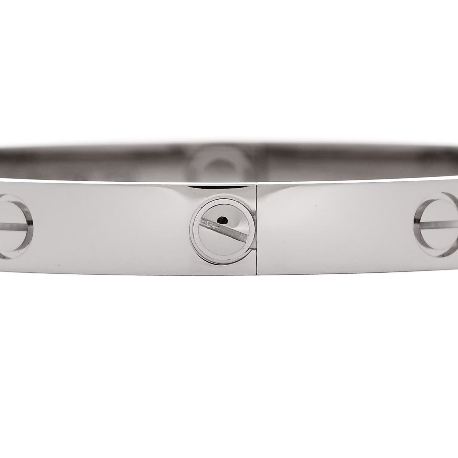 Cartier 18K White Gold LOVE Bracelet 18 4 of 9