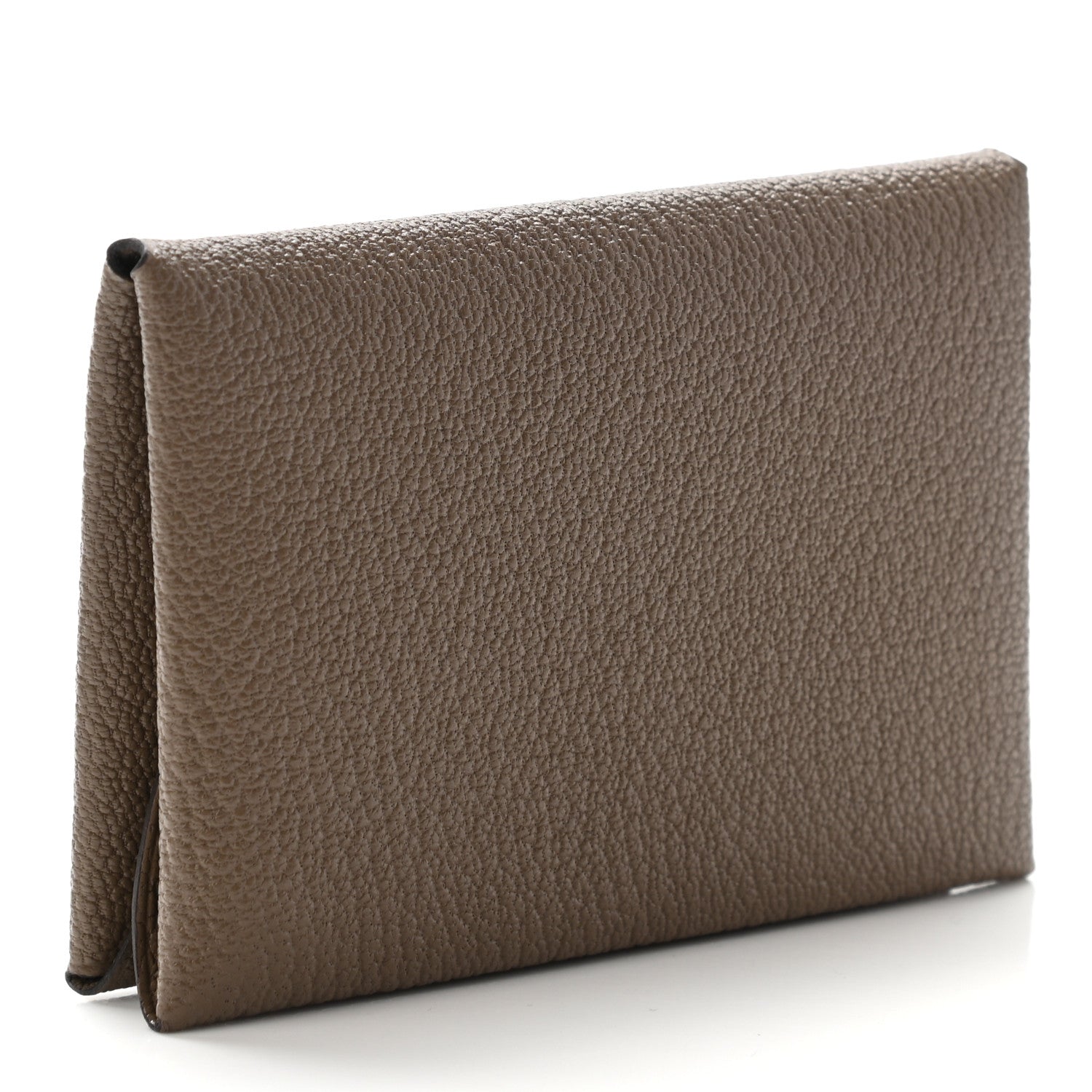 Hermes Chevre Mysore Calvi Duo Card Case Etoupe 3 of 6