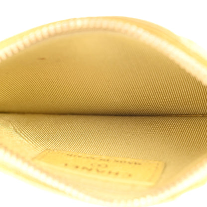 Chanel Iridescent Caviar Quilted Flap Zip Card Holder Yellow 5 of 10