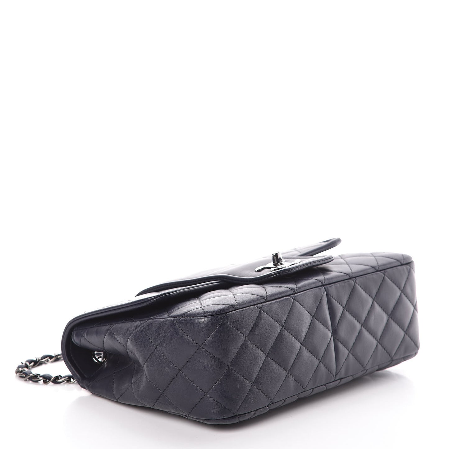 Lambskin Quilted Elementary Chic Flap Navy