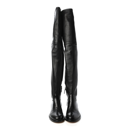 Valentino Garavani Calfskin Stretch Garavani Knee High Boots 36.5 Black 2 of 4