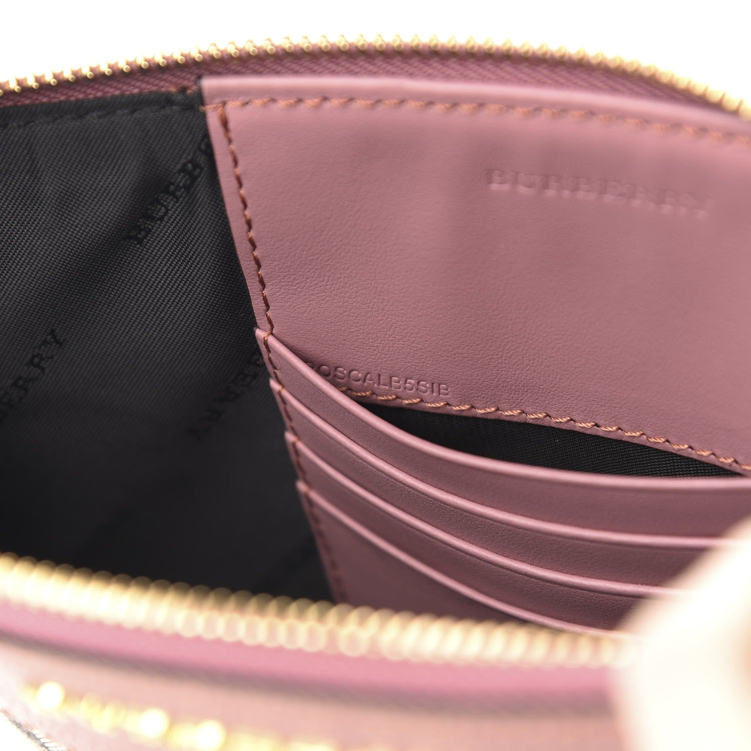Burberry Haymarket Check Peyton Crossbody Clutch Bag Dusty Pink 10 of 11